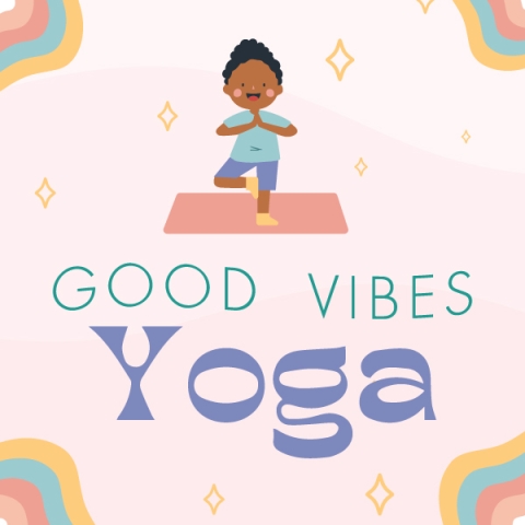 Good Vibes Yoga default image depicting a smiling woman on a yoga mat