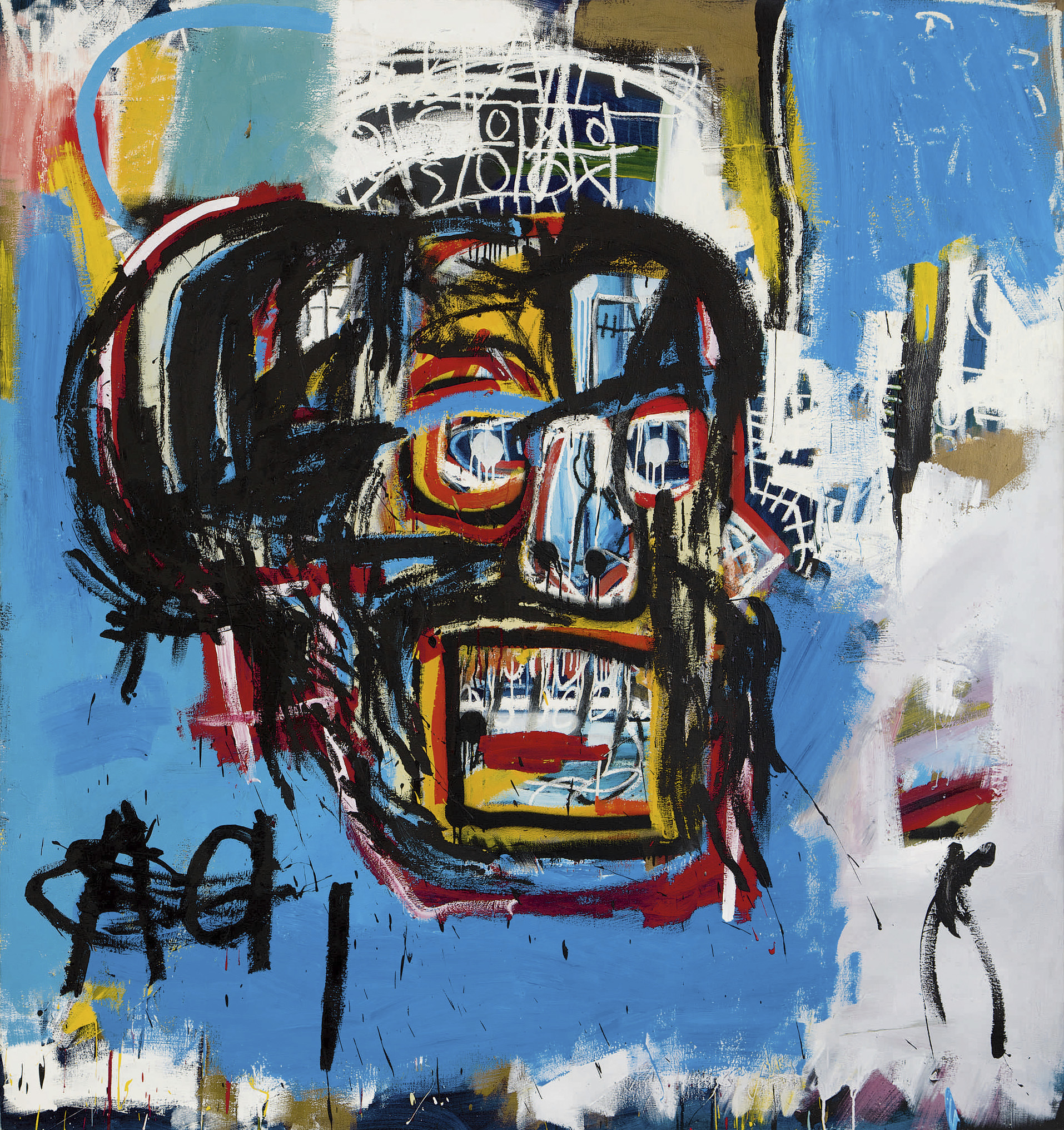 Jean-Michel Basquiat's untitled painting of a skull
