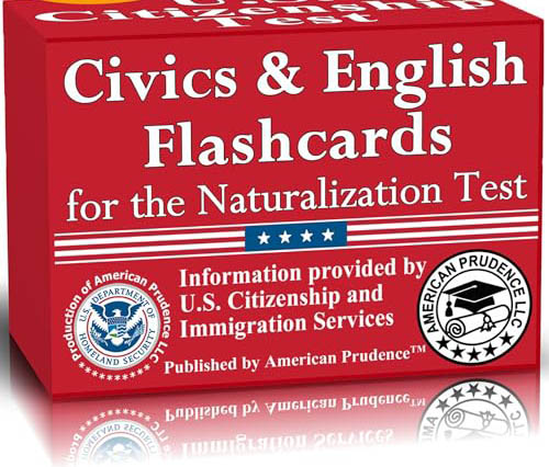 Civics and English Flashcards for Naturalization Test