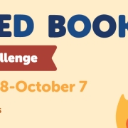Banned Books Reading Challenge Beanstack graphic that says "September 18-October 7"