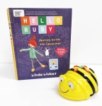 Hello Ruby book with electronic bee toy that has colorful buttons on top of toy