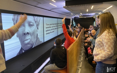 Inside the mobile museum