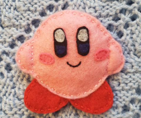 Handsewn Kirby plush