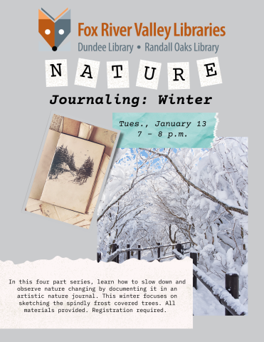 Nature journaling winter flyer