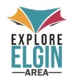 Explore Elgin logo in teal, magenta, and yellow.