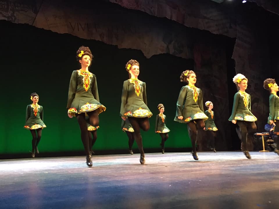 Irish dancers performing