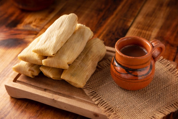tamales and hot drink