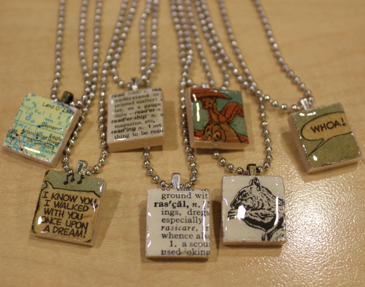 Scrabble Tile Pendant samples