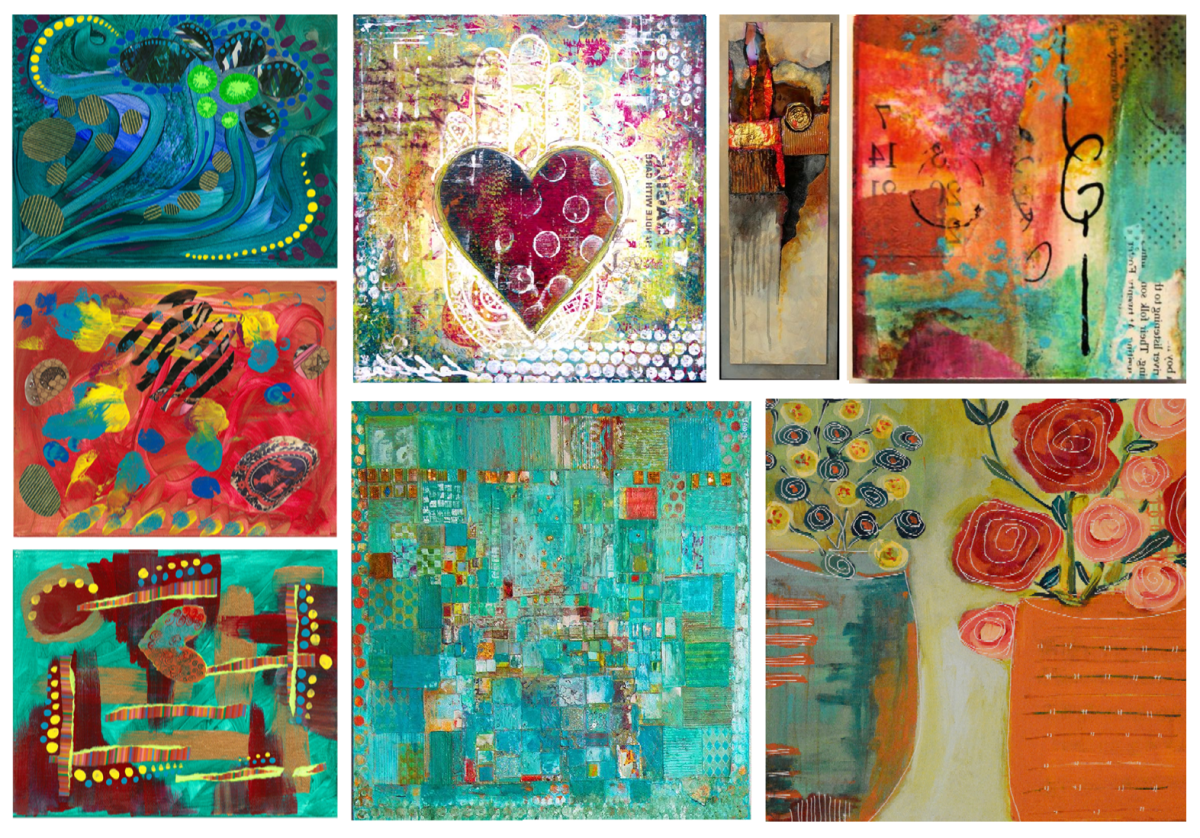 mixed media painting