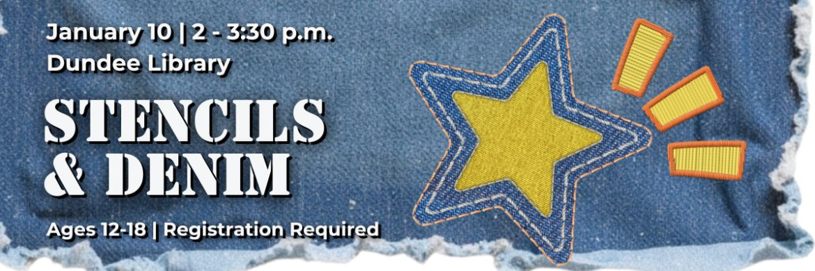 Stencils and Denim teen program on January 10