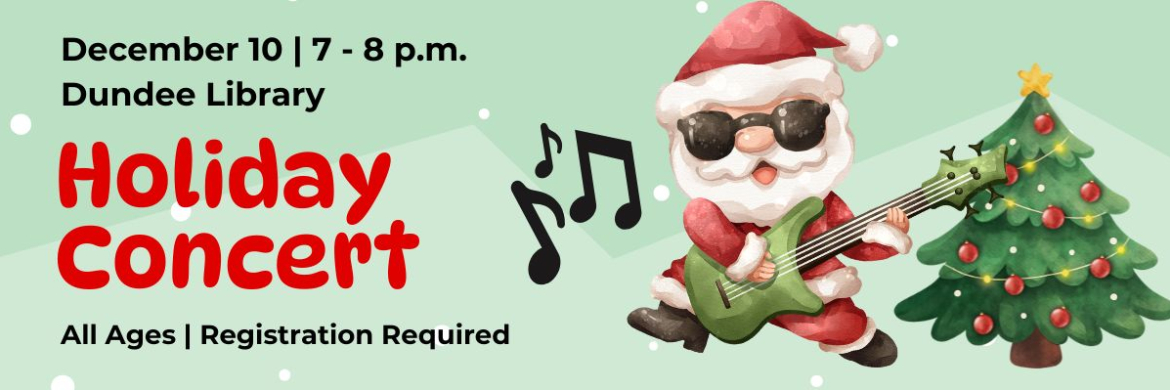 Holiday context on December 10 with Santa playing guitar.