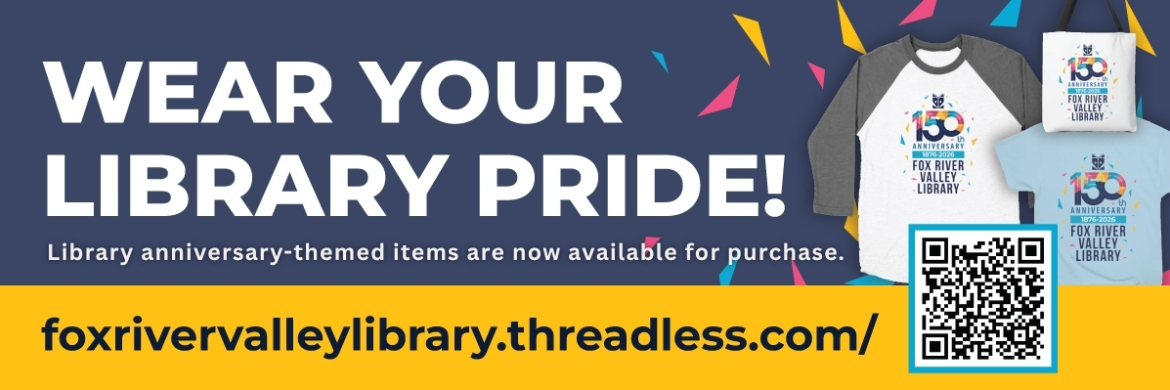 Library anniversary-themed items are now available for purchase.
