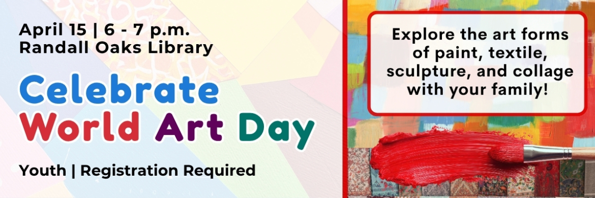 Celebrate World Art Day on April 15 from 6-7 pm.