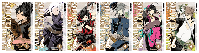 Collage of Laughing Under the Clouds book covers volumes 1-6