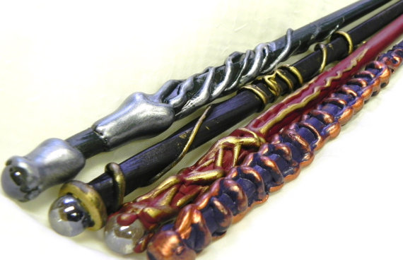 painted glue gun wands