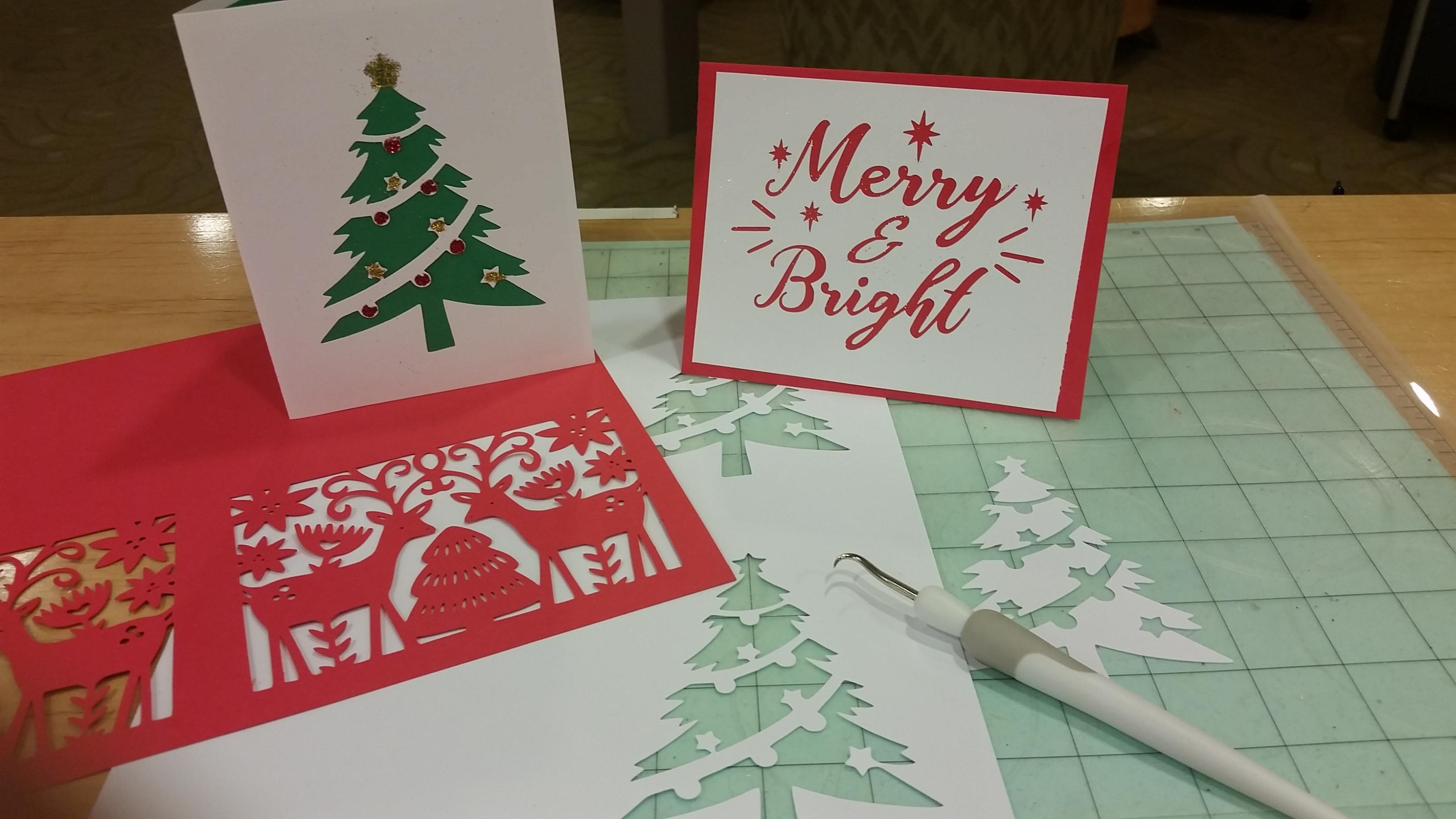 silhouette holiday card