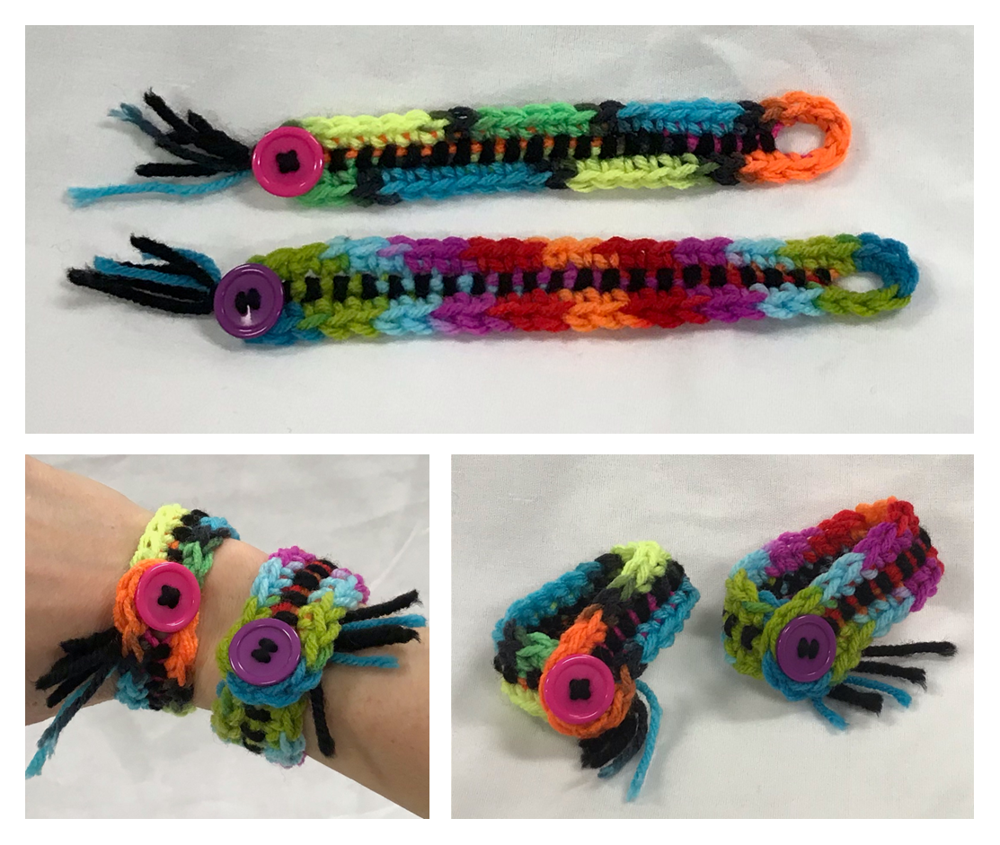 Rainbow Crochet Bracelet